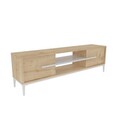 Comoda TV, Zena Home, Eslem, 120x43.6x29.6 cm, PAL, Stejar / Alb