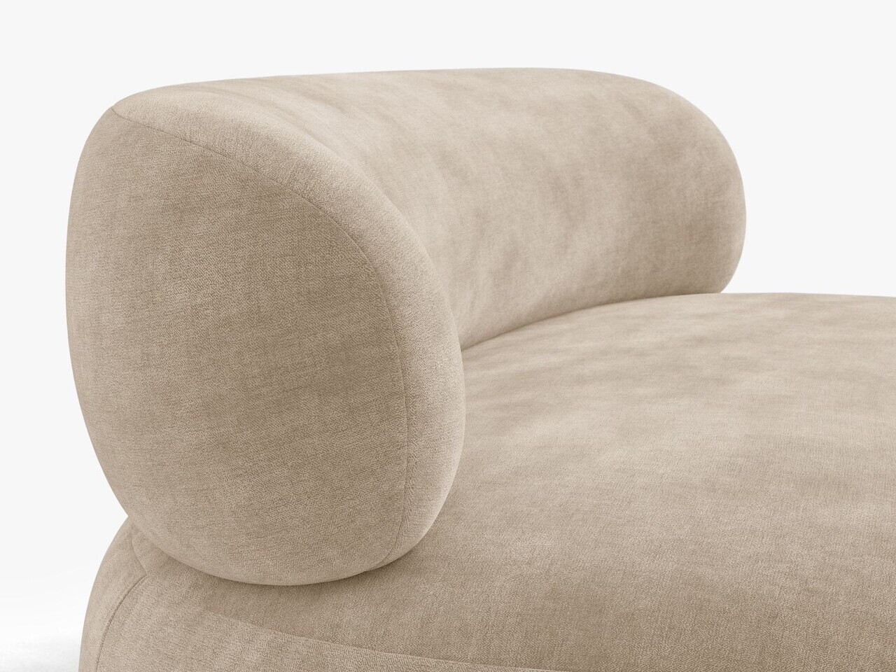 Canapea 3 locuri, Aura, Micadoni Home, 186x101x75 cm, tesatura Chenille, bej inchis — imaginea 7