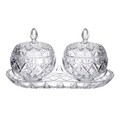 Set pentru servire 3 piese InArt Treat Clear, 23 x 12.6 cm/Ø10 cm, sticla
