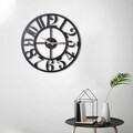 Ceas de perete, Circle, Metal, Dimensiune: 50 x 50 cm, Negru