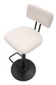 Set 2 scaune de bar Lift High White, Mauro Ferretti, 41x47.5x85 cm, inaltime ajustabila, fier/poliester, negru/alb