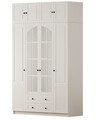 Dulap pentru haine, Rabi, Rb-185-17, 140x210x52 cm, Alb mat