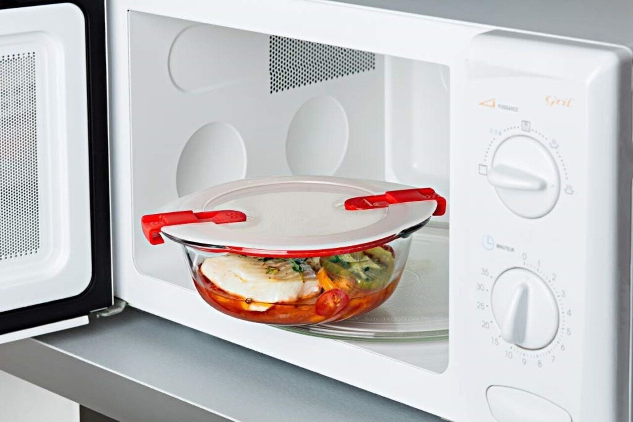 Caserola rotunda, cu capac, sticla termorezistenta, 18cm/1L, "Cook&amp;Heat" - Pyrex - imagine 4
