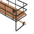 Raft de perete, Puqa Design, Gwen, 32x10x16.5 cm, PAL, Stejar / Negru