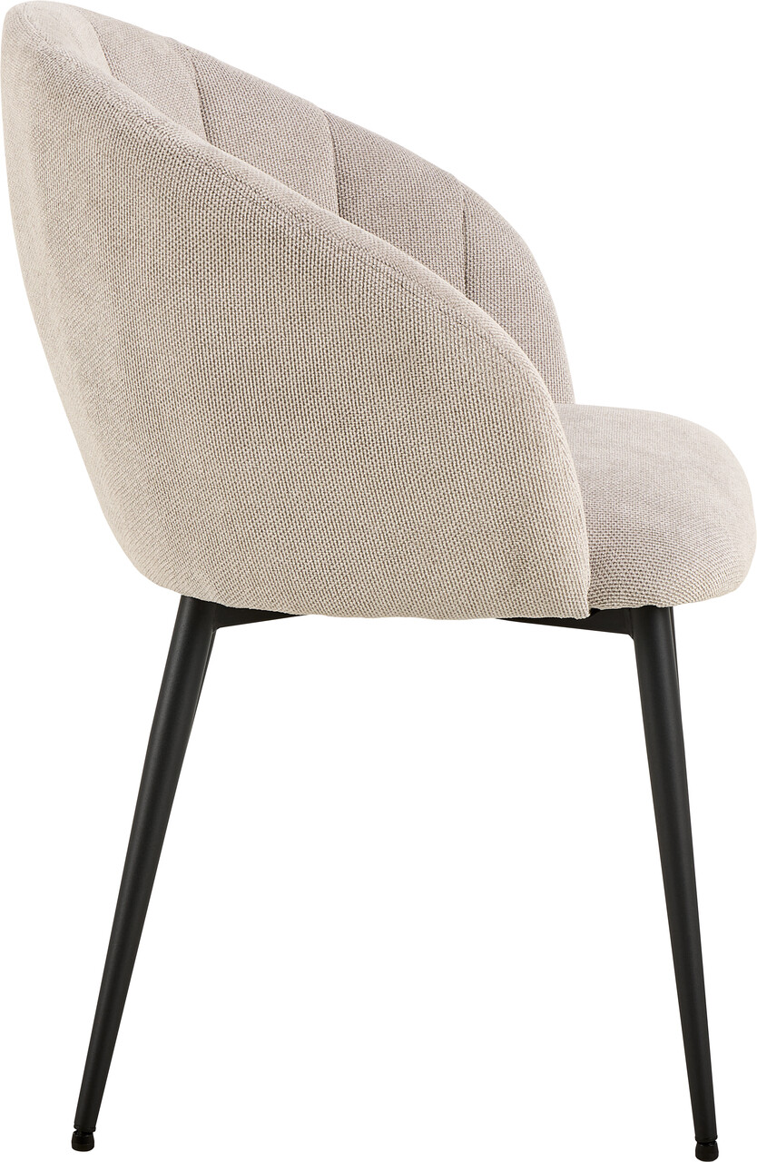 Scaun Daniella, Actona, 62x57x80 cm, tesatura structurata/otel, bej - view 8