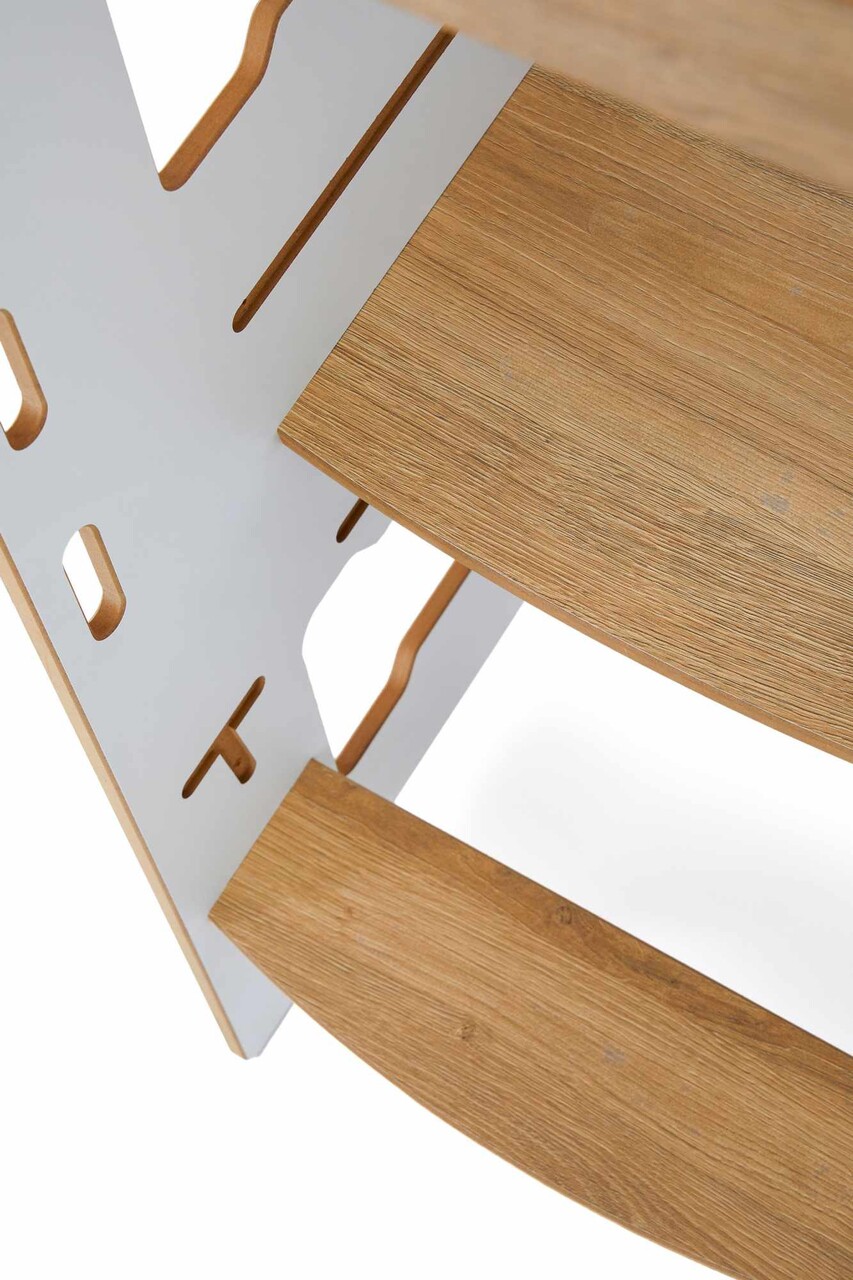 Turn de invatare, Hanah Home, Learning Tower, 40x90x50 cm, Alb / Natural - view 6
