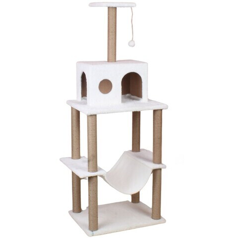 Casă pentru pisici, Paws & Whiskers, Marina, MATERIAL TEXTIL WELSOFT, Alb