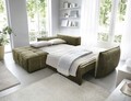 Coltar extensibil stanga 4 locuri ELTAP, LT-33TOS, Campo, 265x196x88 cm, lemn/poliester, verde olive