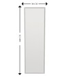 Oglinda decorativa, Siam, Tessa, 50x160x2.2 cm, MDF , Alb