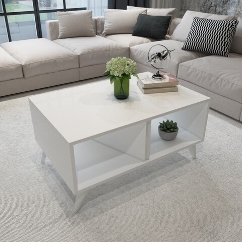 Masuta de cafea lyla, gauge concept, 90x60x45 cm, alb