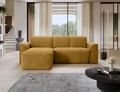 Coltar stanga 4 locuri ELTAP, Ume, 287x190x88 cm, lemn/poliester, mustar