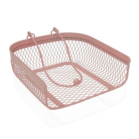 Suport pentru servetele cairo, versa, 20 x 18.5 x 6.8 cm, metal, roz
