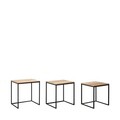 Set masute 3 piese, Adore, SHP-933-TT-1, PAL, Nuc / Negru