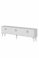 Comoda TV, Hanah Home, Demet, 180x53x30 cm, Alb