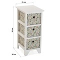 Organizator baie cu 3 cosuri Acuarela, Versa, 30 x 25 x 56 cm, lemn de paulownia