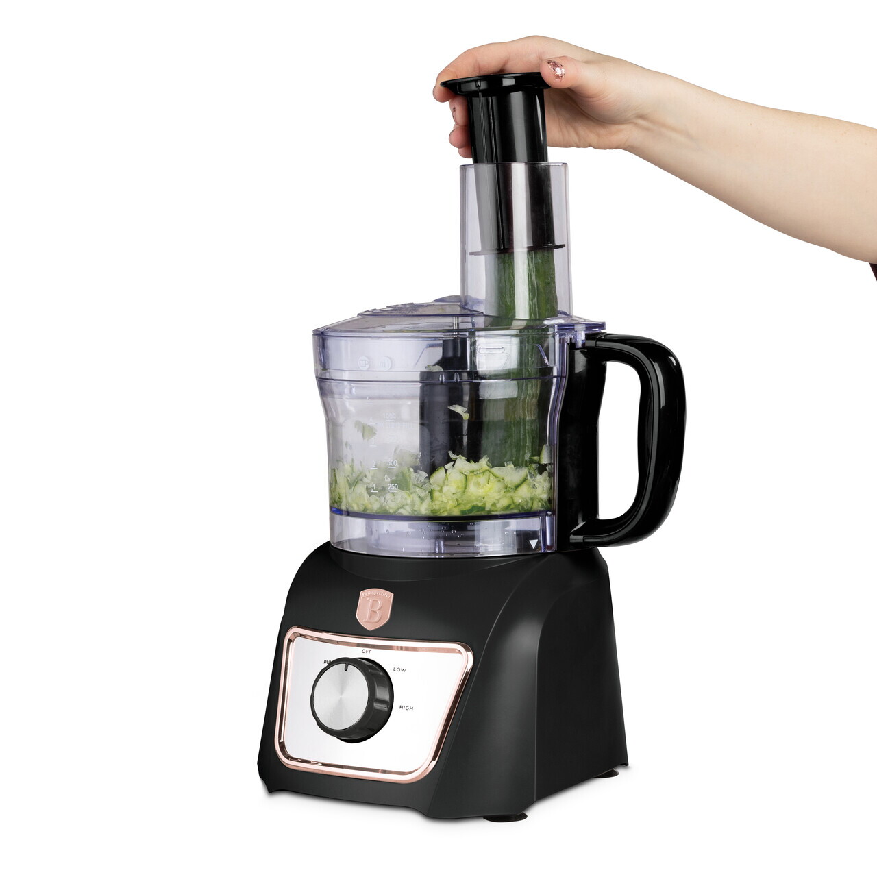 Set blender 8 in 1 Berlinger Haus, Black Rose, 500W, inox/plastic, negru/transparent - imagine 6