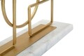 Suport pentru lumanari Marie, Mauro Ferretti, 30x9x20 cm, fier/marmura, auriu