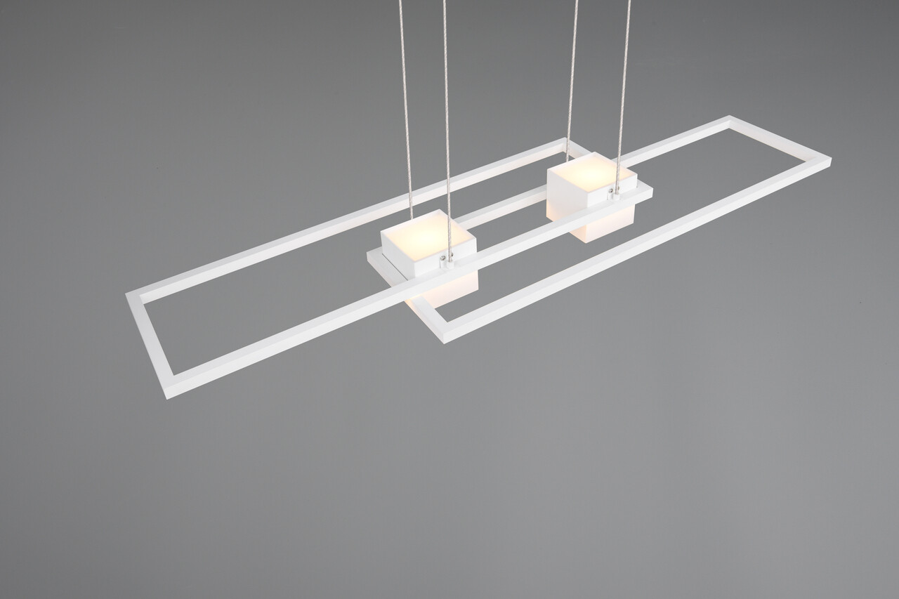 Lustra Albany, TRIO, 100x28x150 cm, 37W, 1x SMD, aluminiu, alb mat - 2 | YEO