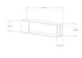 Raft de perete, Asse Home, Meedo , 100x29x20 cm, Pin Atlantic / Antracit