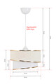 Candelabru, Squid Lighting, EV-236, 30 x 22 x 62 cm, crem