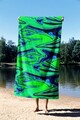 Prosop de plaja, Astacura, Esotic Aura 70, 70x130 cm, 70% poliester/30% poliamida, Multicolor
