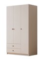 Dulap pentru haine, Rabi, Rb-066, 90x180x45 cm, Alb mat