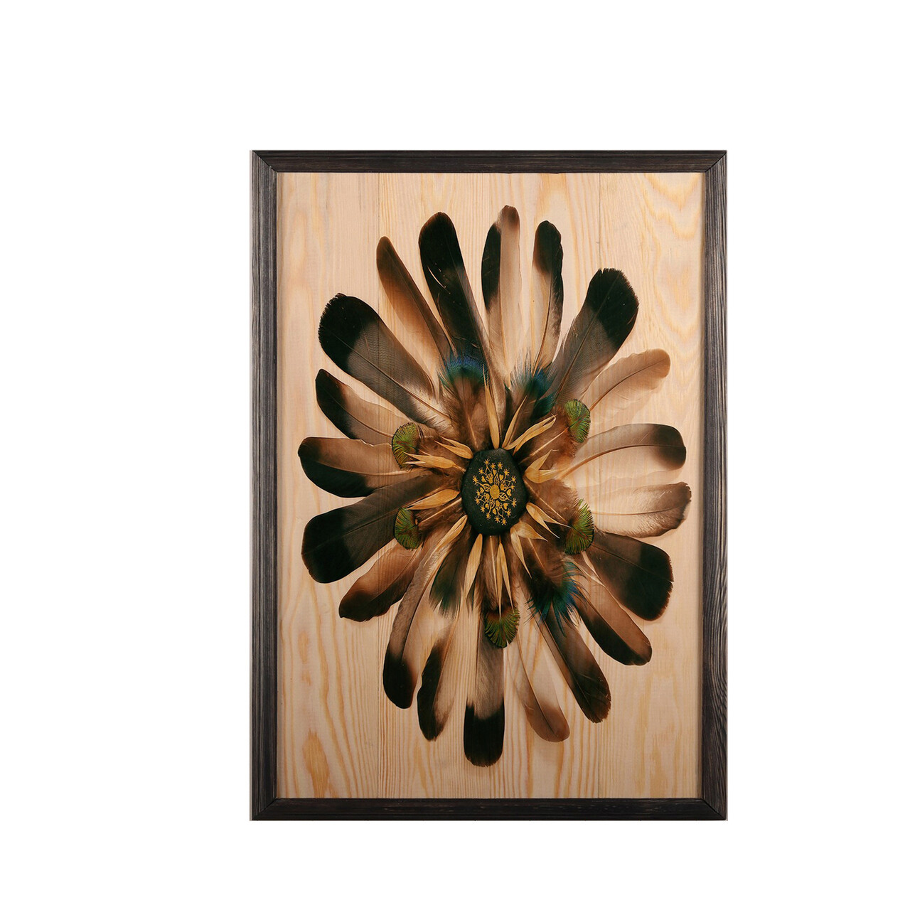Tablou decorativ, Flower, Lemn, Lemn, Multicolor - 1 | YEO