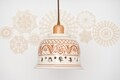 Lustra Radacini Laleaua alba, Deco Republic, E27, 1x60W, ceramica autentica Corund