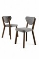 Set scaune 4 piese, Charlotte, Arfe, Gri/Maro