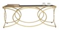 Masuta de cafea Infinity, Mauro Ferretti, 110x60x45 cm, fier, auriu