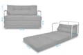 Canapea extensibila Gauge Concept, Smoked, 2 locuri, 125x73x80 cm, metal/poliester