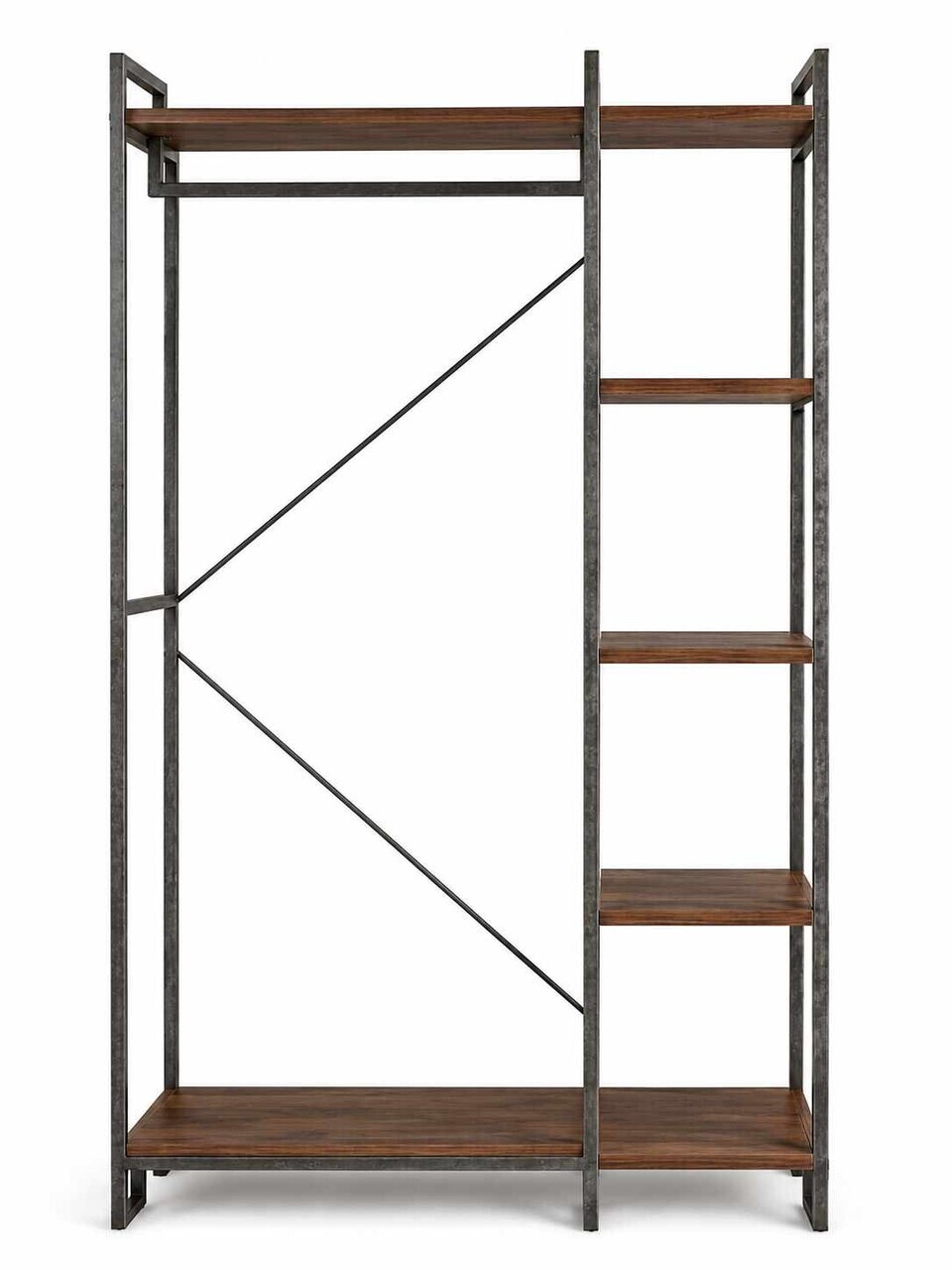 Cuier de perete, Hanah Home, Peka9023, 90x169x34 cm, PAL, Natural/Negru — imaginea 3