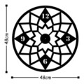 Ceas de perete, Metal Wall Clock 19, Metal, Dimensiune: 48 x 48 cm, Negru
