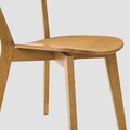 Set 2 scaune Vieri, Homla, 54x46.5x75.5 cm, lemn de cauciuc, natur