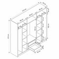 Dulap pentru haine, Hanah Home, Lorin, 214x210x52 cm, Beirut