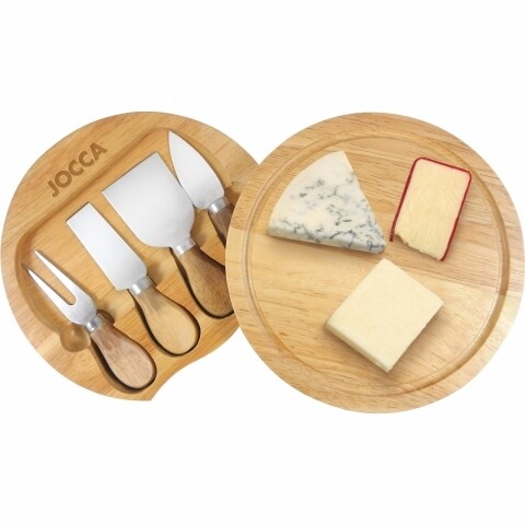 Set 4 cutite si tocator pentru branzeturi