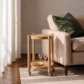 Masă de servire, Hanah Home, Clover, 50x70x50 cm, LEMN MASIV DE STEJAR, Stejar