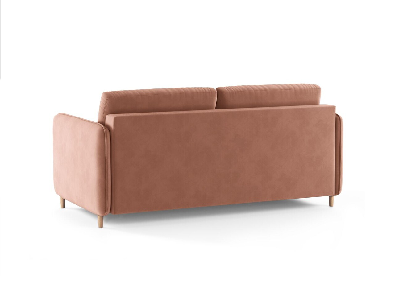 Canapea extensibila 3 locuri, Simo, Micadoni Home, 184x102x95 cm, catifea, roz — imaginea 5