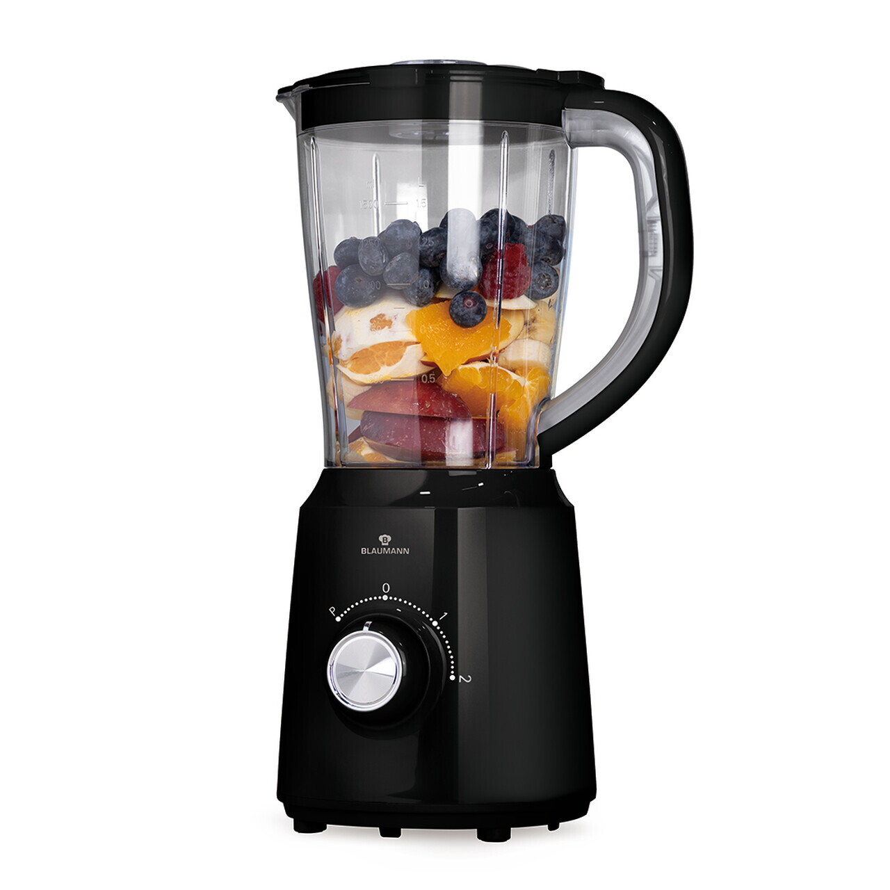Blender de masa Blaumann, Black Silver, 500W, 1.5 L, plastic/inox, negru/transparent - view 3