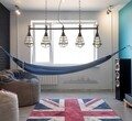 Lustra Manhattan 5, Mauro Ferretti, 114 x 14 x 32 cm, 5 x E27, 20W, fier