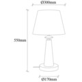 Lampa de masa, Pardo - 3041, Opviq, 30 x 55 cm, 1 x E27, 40W, aramiu antic