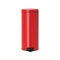 Cos de gunoi cu pedala, Brabantia, Icon Red, 30 L, inox, rosu