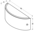 Plafoniera Fuzo, Candellux, 40 x 18 cm, 2 x E27, 60W, alb