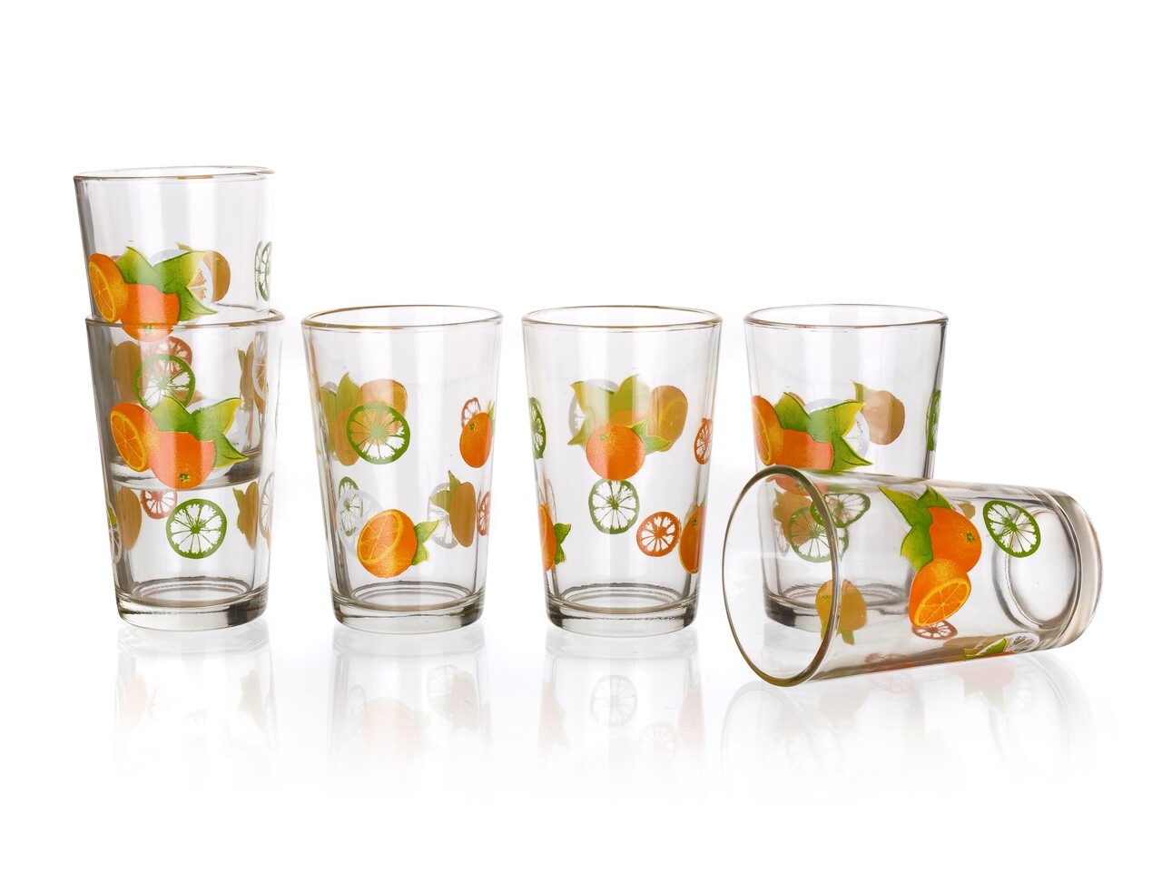 Set 6 Pahare Orange Tumbler, Banquet, 230 Ml, Sticla