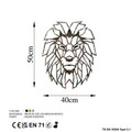 Decoratiune de perete, Lion, Metal, 40 x 50 cm, Multicolor