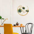 Decoratiune de perete, Weifang, Metal, Dimensiune: 70 x 70 x 7 cm, Verde