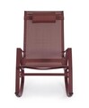 Scaun balansoar pentru gradina Demid, Bizzotto, 60.5 x 107 x 95 cm, otel/textilena 2x1, rosu pepper