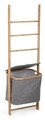 Cos de rufe cu scara decorativa, Audrey, Bizzotto, 42x33x139 cm, bambus/poliester