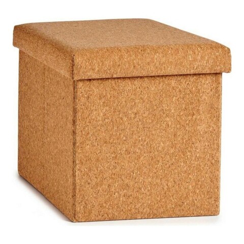 Cutie cu capac Cork, Gift Decor, pliabila, 31 x 31 x 31 cm, MDF/pluta