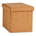 Cutie cu capac Cork, Gift Decor, pliabila, 31 x 31 x 31 cm, MDF/pluta